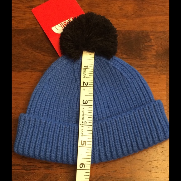 the north face baby box logo pom beanie